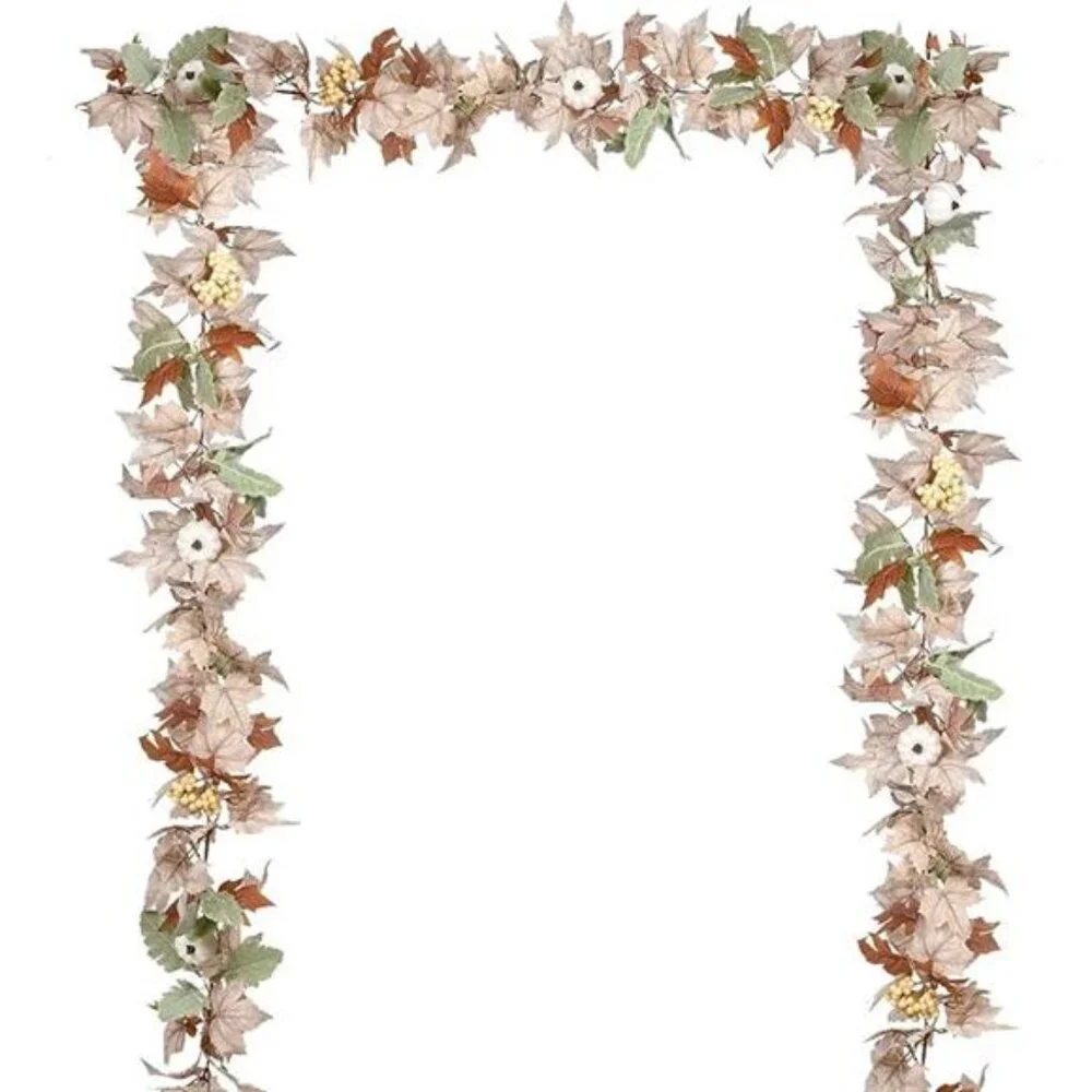 Fall Maple Leaf Garland, 5.9Ft Hanging Vine Artificial Autumn Foliage
